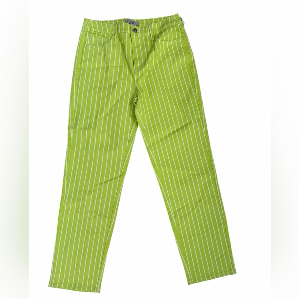 TARGET VICTOR GLEMAUD ACID LIME Striped Jeans Size 6 NWT - Picture 3 of 12